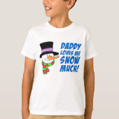 Papa houdt veel van me sneeuw t-shirt (Voorkant)