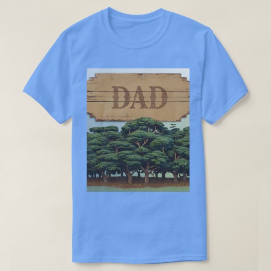 Papa Houten Teken Bomen T-shirt (Design voorkant)