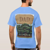 Papa Houten Teken Bomen T-shirt (Achterkant)