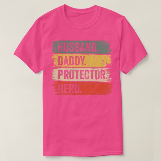 Papa Husband Protector Hero T-shirt (Design voorkant)