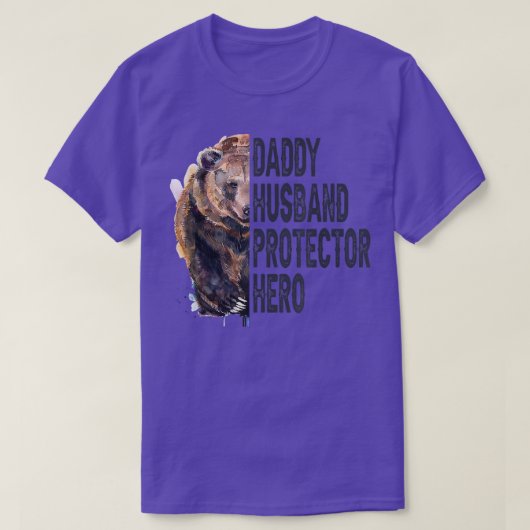 Papa Husband Protector Hero Vaderdag T-shirt (Design voorkant)