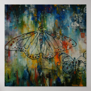 Papa & I Butterfly Canvas afdrukken Poster