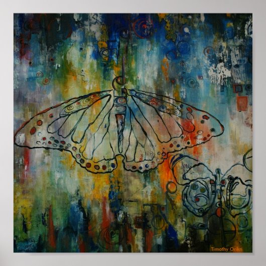 Papa & I Butterfly Canvas afdrukken Poster (Voorkant)