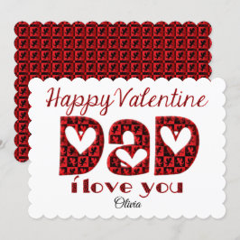 Papa I Love You Cute Cupid Typography Valentijn Feestdagenkaart
