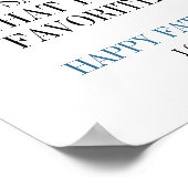 Papa Ik ben je favoriete Vaderdag Poster (Hoek)