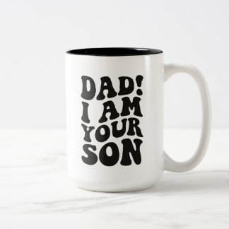 "PAPA! IK BEN JE ZOON" Familie citaat  Tweekleurige Koffiemok