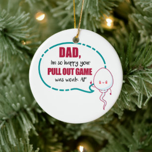 Papa... ik ben zo blij dat je pols uit het spel wa keramisch ornament