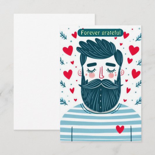 Papa, ik ben zo dankbaar kaart (Voorkant / Achterkant)