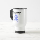 Papa - Ik Draag Periwinkle Ribbon Reisbeker (Voorkant links)