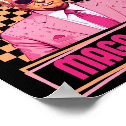 Papa Ik Hou Van Hem Maga 2024 Trump Retro  Gif Poster (Hoek)