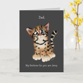 Papa, ik hou van je een Ocelot Kaart (Gele Bloem)