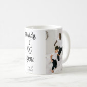 Papa, ik hou van je | Gepersonaliseerde foto's Mok (Voorkant rechts)