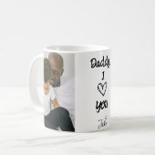 Papa, ik hou van je | Gepersonaliseerde foto's Mok (Voorkant links)
