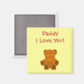 Papa - Ik hou van je! -magneet Magneet (Voorkant / Achterkant)