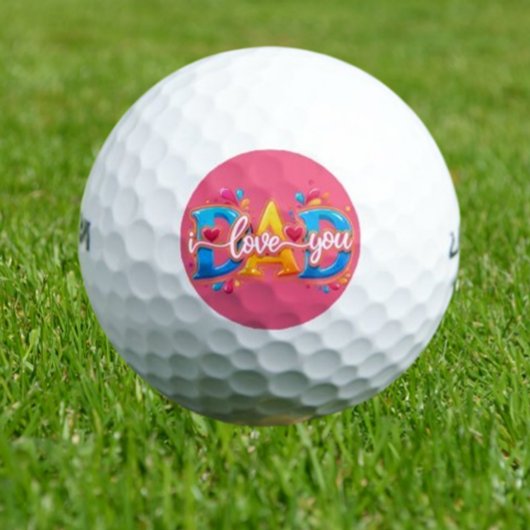 papa ik hou van je roze golfballen