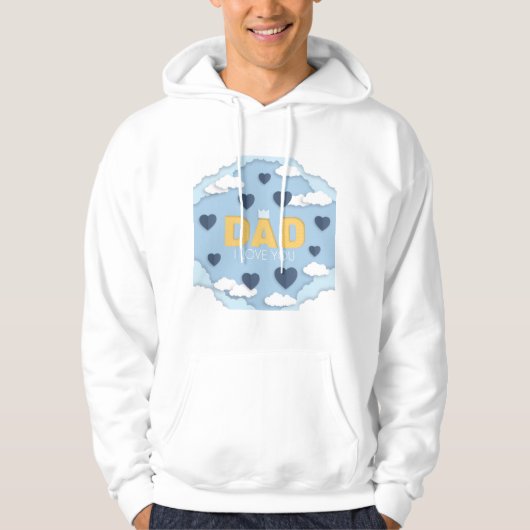 Papa Ik hou van je, vaderdag cadeau Hoodie (Voorkant)