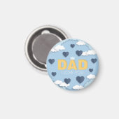 Papa Ik hou van je, vaderdag cadeau Magneet (Voorkant / Achterkant)