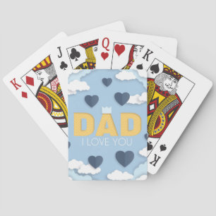 Papa Ik hou van je, vaderdag cadeau Pokerkaarten