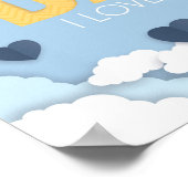 Papa Ik hou van je, vaderdag cadeau Poster (Hoek)