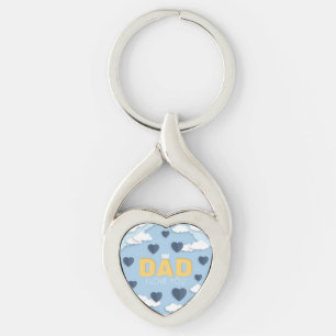 Papa Ik hou van je, vaderdag cadeau Sleutelhanger