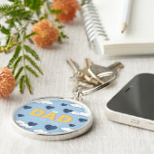 Papa Ik hou van je, vaderdag cadeau Sleutelhanger (Zijkant)