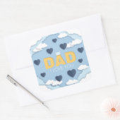 Papa Ik hou van je, vaderdag cadeau Vierkante Sticker (Envelop)