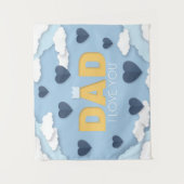 Papa Ik hou van je, vaderdag cadeau Wandkleed (Voorkant)