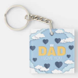 Papa Ik hou van je, vaderdag Sleutelhanger