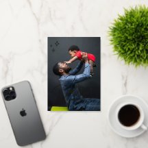 Papa ik hou van jou foto gevouwen folie wenskaart