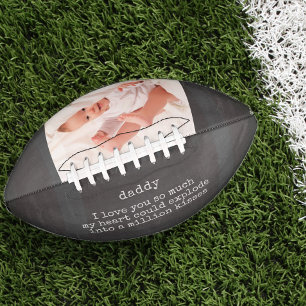Papa ik hou van jou Gedicht op schoolbord - Aangep American Football