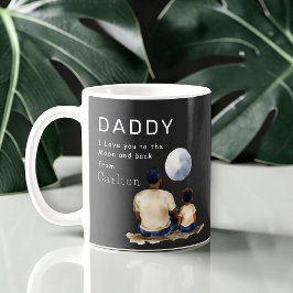 Papa Ik Hou Van Jou Maan En Terug Aquarel Cadeau V Koffiemok