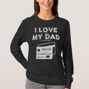 Papa, ik hou van mijn vader als vaders dag t-shirt