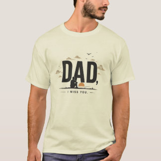 Papa, ik mis je T-shirt | Minimalistisch herdenkin