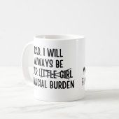 Papa Ik zal altijd je financiële last zijn Koffiemok (Voorkant links)
