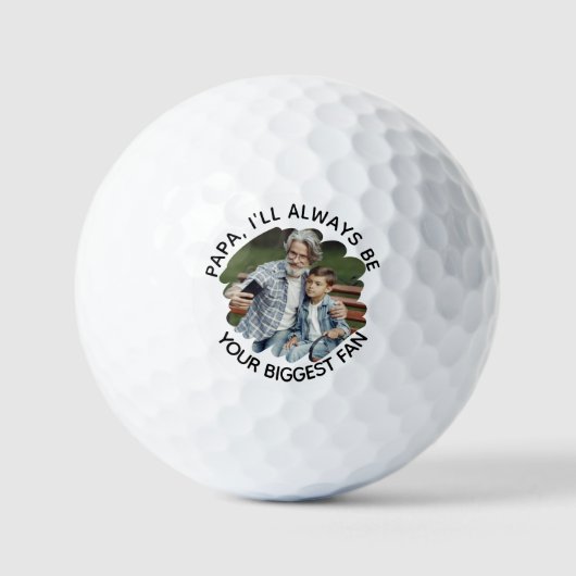 Papa, ik zal altijd je grootste fan zijn, aangepas golfballen (Voorkant)