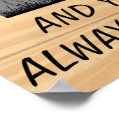 Papa Ik zal altijd je kleine meisje zijn Poster (Hoek)