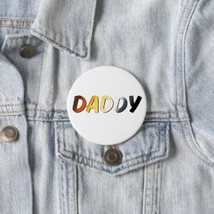 Papa in Beer Pride Kleuren – Krachtig Gay Bear Des Ronde Button 7,6 Cm