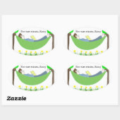 Papa in de Hammock Ovale Sticker (Vel)