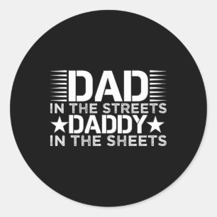 papa in de straten papa in de lakens vaders dag ronde sticker