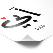 Papa in het Arabisch أبي , aan mijn vader Foto Afdruk (Hoek)