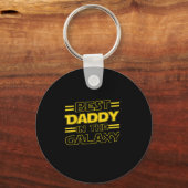 Papa in het heelal Funny Fathers Day cadeau voor m Sleutelhanger (Voorkant)