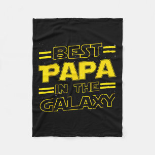 Papa in het heelal leuke vadersdag cadeau voor man fleece deken