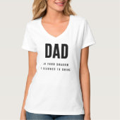 Papa, in je schaduw | Vrouwen V-hals T-shirt (Voorkant)