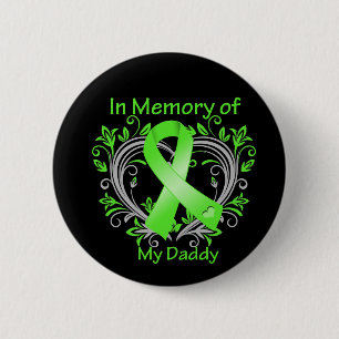 Papa - in Memory Lymphoma Heart Ronde Button 5,7 Cm