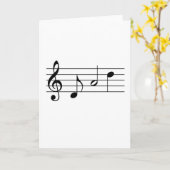 Papa in muzieknoten gespeld kaart (Gele Bloem)