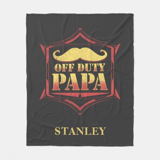 Papa in ruste Papa Fleece Deken (Voorkant)