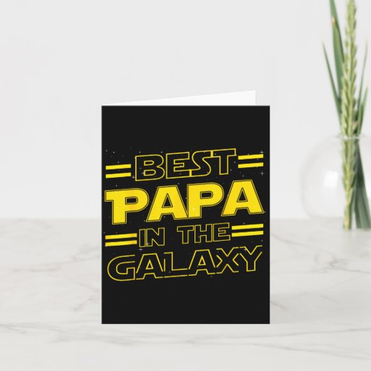 Papa In The Galaxy Funny Fathers Day Gift For Men  Kaart (Voorkant)