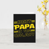 Papa In The Galaxy Funny Fathers Day Gift For Men  Kaart (Gele Bloem)