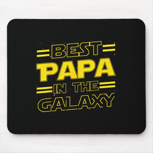 Papa In The Galaxy Funny Fathers Day Gift For Men  Muismat (Voorkant)