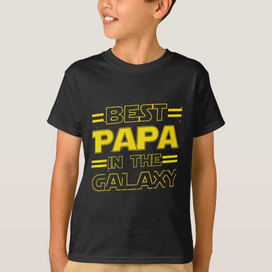 Papa In The Galaxy Funny Fathers Day Gift For Men  T-shirt (Voorkant)